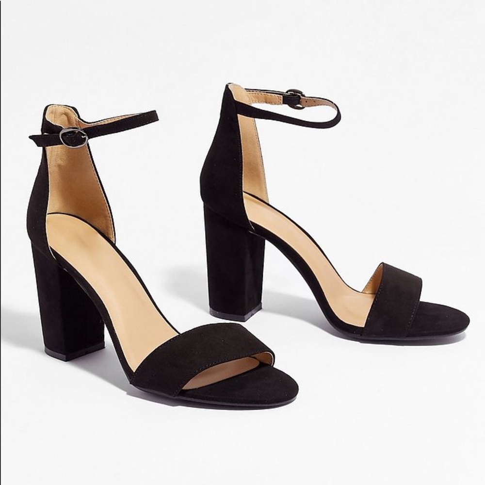NWT Nasty Gal HappytoSeeYou Faux Suede Block Heels - Picture 3 of 5